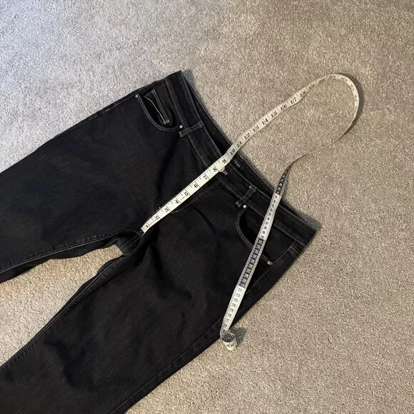 White House Black Market Blanc Flare Leg Black Jeans Pants Sz 14S (35x29) - Picture 11 of 13